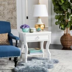 Outlet π Alaia Side Table - Safavieh White π