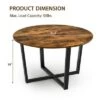 Discount 🤩 Costway Round Coffee Table Industrial Style Cocktail Side Table With Metal Frame ✨ -End And Side Tables shop unnamed file 2326