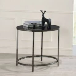 Discount 👏 Rayne Round End Table Black - Steve Silver Co. 🌟
