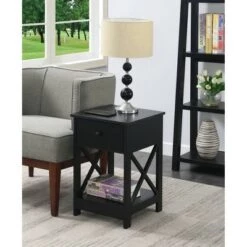 Promo βοΈ Oxford 1 Drawer End Table - Breighton Home White π₯