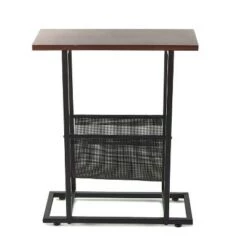 Best deal 😍 The Lakeside Collection Lakeside Industrial Accent Side Table with Magazine Pouch - Accessory Room Storage 🌟