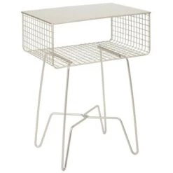 Deals 👍 mDesign Modern Farmhouse Home Decor End Table, Metal Wire Storage Shelf ✔️ -End And Side Tables shop unnamed file 2416