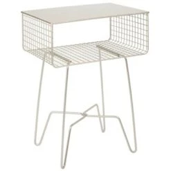 Deals 👍 mDesign Modern Farmhouse Home Decor End Table, Metal Wire Storage Shelf ✔️ -End And Side Tables shop unnamed file 2417