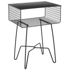 Deals 👍 mDesign Modern Farmhouse Home Decor End Table, Metal Wire Storage Shelf ✔️ -End And Side Tables shop unnamed file 2422