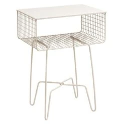 Deals 👍 mDesign Modern Farmhouse Home Decor End Table, Metal Wire Storage Shelf ✔️ -End And Side Tables shop unnamed file 2423
