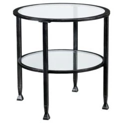 Best reviews of 🥰 Jamel Round End Table - Aiden Lane Black 🧨 -End And Side Tables shop unnamed file 2428
