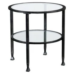 Best reviews of 🥰 Jamel Round End Table - Aiden Lane Black 🧨 -End And Side Tables shop unnamed file 2433