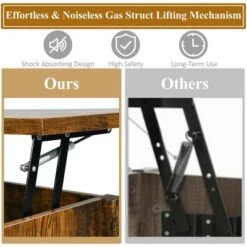 Best deal 😀 Costway Lift Top Coffee Table w/ Hidden Compartment and Storage Shelves Coffee ✨ -End And Side Tables shop unnamed file 2457