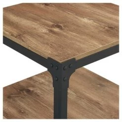 Discount π― Set of 2 Benny Urban Industrial Angle Iron Side Tables - Saracina Home Dark Walnut π