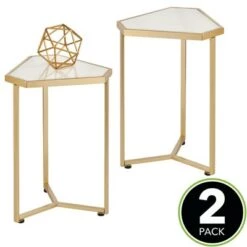 Buy 🔔 mDesign Triangle Inlay Top Accent Table 🥰 -End And Side Tables shop unnamed file 2512