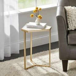 Buy 🔔 mDesign Triangle Inlay Top Accent Table 🥰 -End And Side Tables shop unnamed file 2513