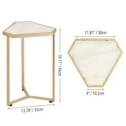 Buy 🔔 mDesign Triangle Inlay Top Accent Table 🥰 -End And Side Tables shop unnamed file 2514