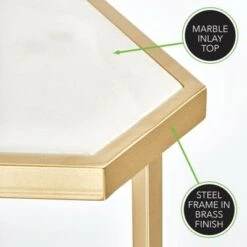 Buy 🔔 mDesign Triangle Inlay Top Accent Table 🥰 -End And Side Tables shop unnamed file 2516