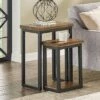 Cheapest 🔥 Set of Two Claremont Rustic Wood Nesting End Tables Dark Brown - Alaterre Furniture 👍 -End And Side Tables shop unnamed file 253