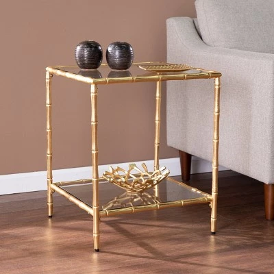 Promo π Stefall Glass Top Accent Table Gold - Aiden Lane π 4 Promo π Stefall Glass Top Accent Table Gold - Aiden Lane π - Image 2