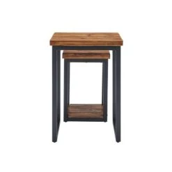 Cheapest 🔥 Set of Two Claremont Rustic Wood Nesting End Tables Dark Brown - Alaterre Furniture 👍 -End And Side Tables shop unnamed file 255