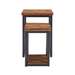 Cheapest 🔥 Set of Two Claremont Rustic Wood Nesting End Tables Dark Brown - Alaterre Furniture 👍 -End And Side Tables shop unnamed file 256