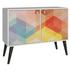 Brand new 🎉 Avesta 2.0 Double Side Table - Manhattan Comfort White/yellow 😀 -End And Side Tables shop unnamed file 2590