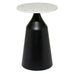 Discount 👍 Contemporary Marble Drum Accent Table - Olivia & May Charcoal Gray 👍 -End And Side Tables shop unnamed file 2595