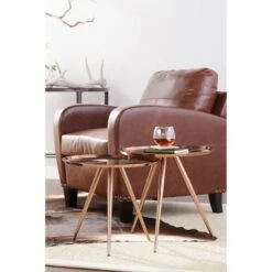 Discount 👍 2pk Tiffany Side Table Copper - OSP Home Furnishings 👍