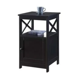 Brand new ✨ Oxford End Table with Cabinet Black - Breighton Home 🌟 -End And Side Tables shop unnamed file 2655