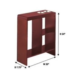 Brand new 🎁 The Lakeside Collection Lakeside Slim End Table with Drink Holders and Built-in Shelving ⌛