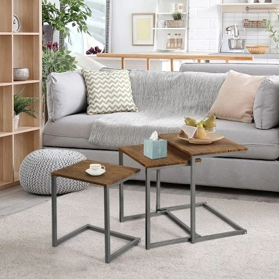 Best Pirce π Costway 3 Pcs Nesting Coffee End Table Set Stacking Side Nightstand Living Room Office β 5 Best Pirce π Costway 3 Pcs Nesting Coffee End Table Set Stacking Side Nightstand Living Room Office β - Image 3