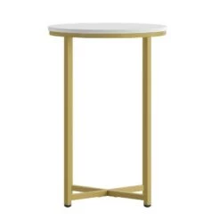 Best deal 😍 Flash Furniture Hampstead Collection End Table - Modern Laminate Accent Table with Crisscross Frame 🤩 -End And Side Tables shop unnamed file 2684
