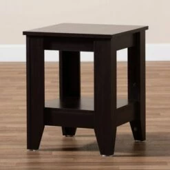 Best Pirce 💯 Audra Wood End Table Dark Brown - Baxton Studio 🤩 -End And Side Tables shop unnamed file 2696