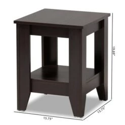 Best Pirce 💯 Audra Wood End Table Dark Brown - Baxton Studio 🤩 -End And Side Tables shop unnamed file 2697