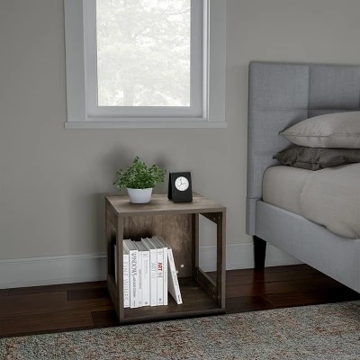 Budget π Hastings Home Stackable Contemporary Cube End Table With Open Sides - Gray π 6 Budget π Hastings Home Stackable Contemporary Cube End Table With Open Sides - Gray π - Image 4