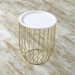 Best deal ❤️ The Lakeside Collection Lakeside Metal Wire Storage Side Storage Table with Removable Top 🥰