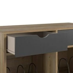 Wholesale 👏 Concord Turntable Stand with Drawers - Novogratz Brown Oak ⌛ -End And Side Tables shop unnamed file 2760