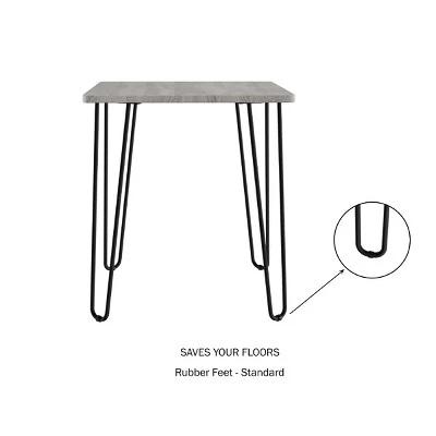 Buy 🥰 Hastings Home Modern Industrial End Table With Hairpin Legs - Driftwood Gray/Black ❤️ 5 Buy 🥰 Hastings Home Modern Industrial End Table With Hairpin Legs - Driftwood Gray/Black ❤️ - Image 3