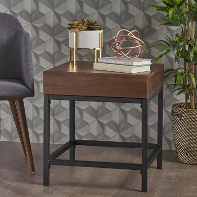 Buy π Ebany Industrial Side Table Dark Oak - Christopher Knight Home π 3 Buy π Ebany Industrial Side Table Dark Oak - Christopher Knight Home π