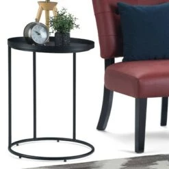 Coupon 🌟 18" Lipton Metal Side Table Black - WyndenHall 😉