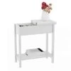Best Sale 👏 Hastings Home Narrow Flip Top End Table – White 💯 -End And Side Tables shop unnamed file 2871