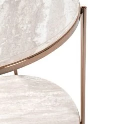 Best Sale 🥰 Sula Round Faux Stone End Table - Aiden Lane Champagne ✨ -End And Side Tables shop unnamed file 2882