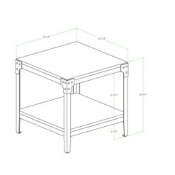 Discount 💯 Set of 2 Benny Urban Industrial Angle Iron Side Tables - Saracina Home Dark Walnut 👏 -End And Side Tables shop unnamed file 29