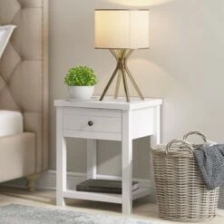 Top 10 ⌛ Harmony Wood Accent Table Matte White - Hillsdale Furniture ⌛ -End And Side Tables shop unnamed file 2939