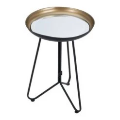 Coupon 💯 Flint Accent Table Gold/Black - ZM Home ❤️ -End And Side Tables shop unnamed file 2944