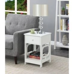 Buy 🧨 Omega 1 Drawer End Table - Breighton Home White ❤️