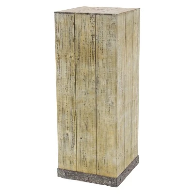 Discount β Wood (Set of 3) Square Pedestal Accent Tables Natural - Olivia & May π 4 Discount β Wood (Set of 3) Square Pedestal Accent Tables Natural - Olivia & May π - Image 2