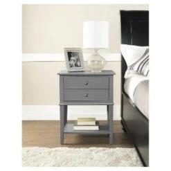 Promo 🔥 Durham Accent Table with 2 Drawers - Room & Joy Yellow 🧨 -End And Side Tables shop unnamed file 2981