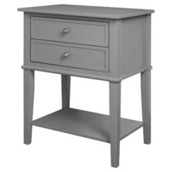 Promo 🔥 Durham Accent Table with 2 Drawers - Room & Joy Yellow 🧨 -End And Side Tables shop unnamed file 2982