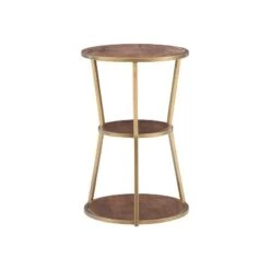 Outlet 🎁 Powell Company Evie 3 Tier Side Table - Powell Gold 😀 -End And Side Tables shop unnamed file 3008