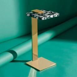 Cheapest π€© Mars Acrylic Drink Table White/Black/Brass - Safavieh π