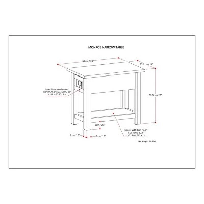 New π 14" Garret Narrow Side Table - Wyndenhall Farmhouse Gray π 10 New π 14" Garret Narrow Side Table - Wyndenhall Farmhouse Gray π - Image 8