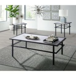 Wholesale 🛒 3pc Saint Coffee and 2 End Tables Set White - Picket House Furnishings 🧨 -End And Side Tables shop unnamed file 305