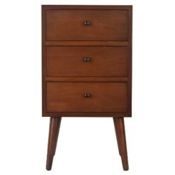 Best Pirce 🌟 Decor Therapy Mid Century Three Drawer Wood Side Table - Black - Décor Therapy 🌟 -End And Side Tables shop unnamed file 3074